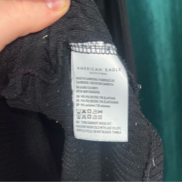 American Eagle Outfitters Black Long Sleeve Ribbed Tunic - Picture 4 of 4